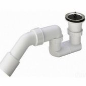Viega shower tray siphon with strainer and rubber stopper 52mm chrome