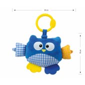 Milly Mally mėlynas pliušinis pakabukas Pelėda