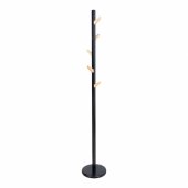 Coat rack FOREST D28H177cm, black/ natural