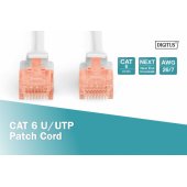CAT 6 U-UTP jungiamasis kabelis 1m pilkas