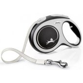 Flexi automatinis pavadėlis New Comfort L, juosta, 5 m, juodas