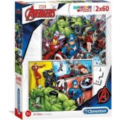 Clementoni dėlionė 2x60 dalių Super Color - Avengers