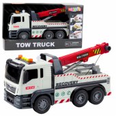 Construction Truck with Adjustable Crane Lights and Sounds White