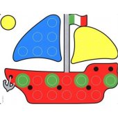 Quercetti FANTACOLOR JUNIOR MOSAIC ekranai – išankstinio pasirinkimo rinkinys