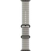49 mm permatoma pilka Ocean Band, juoda titano apdaila
