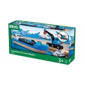 BRIO konteinerinis laivas su kranu sunkvežimiu - 33534