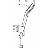 Crometta 1jet, 1600 mm, balta/ chromo