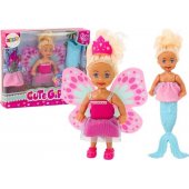 2 viename mini lėlė Mermaid Fairy Tail sparnai