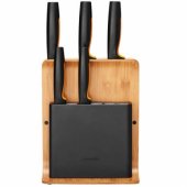 Fiskars 1057552 knife block Slot knife block Bamboo, Plastic, Stainles