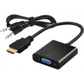 Adapter HDMI - D-Sub (VGA) + Jack 3.5mm black CL-23/ B