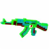 Pixel Rifle Weapon Lights Sounds Blue 39cm