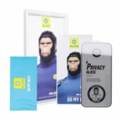 5D Mr. Monkey Glass Samsung Galaxy S25 Black (Strong Privacy)