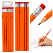 Set of 2HB Pencils for Sketching and Writing with Eraser 12 pcs.
