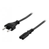 Power cord CEE 7/ 16 - IEC C7 1m black