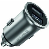 Metal Premium Car Charger 2 x USB 24W/ 4.8A Silver