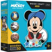 TREFL DISNEY Wooden puzzle - Mickey Mouse, 50 pcs