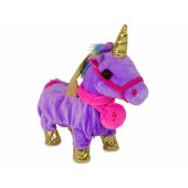 Mascot interaktyvus arklys, violetinis, auksiniais sparnais