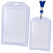 ID Card Case Transparent Vertical 10.5 x 6 cm
