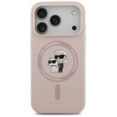 "Liquid Silicone Karl and Choupette MagSafe iPhone 17 Pro" Pink