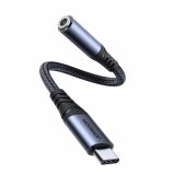 Adapter USB-C 3.5 mm mini jack black