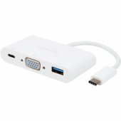 USB-C – VGA „trys viename“ (45386)