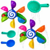 Bath Set Water Windmill with Suction Cups Two Spoons Water Toy