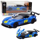 Metal Sports Car Lights Sounds Drive Blue 1:22