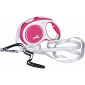Flexi automatinis pavadėlis New Comfort L, juosta, 5 m, raudonas