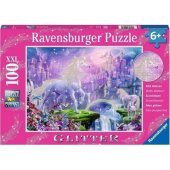 Glitter Puzzle 100 Unicorn Kingdom