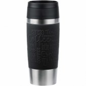 Emsa TRAVEL MUG Classic Thermo Mug (black/ stainless steel, 0.36 liters