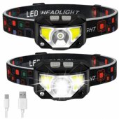 LED galvos žibintuvėlis su judesio jutikliu, 6 apšvietimo režimai