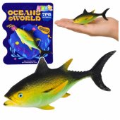 Fish Rubber Tuna Figure Stretchable Realistic Ocean Fish 14 cm