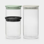 Brabantia Zestaw 3 pojemników 0,3l, 0,6l, 1,1l 100550