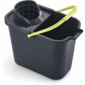 Rectangular bucket 12L with push button Grey