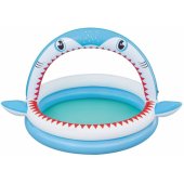 Sharktastic Kids Inflatable Sprinker Play Pool 1.63 m