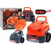 Dirbtuvių automobilio variklio išardymo „pasidaryk pats“ rinkinys, oranžinis