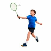 Badmintono rinkinys, raketės, skraidukas, dėklas, žalias