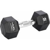 HMS Hex Pro gumuotas hantelis, 1 × 10 kg