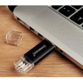 32 GB Intenso USB Type-A / USB Type-C - 3.2 juodas