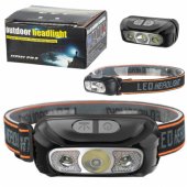 Vandeniui atsparus LED galvos žibintas, 6 apšvietimo režimai