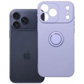 Silicone Ring Case with Stand iPhone 17 Pro Max Purple