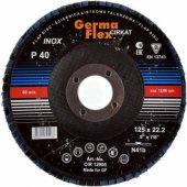 GERMAFLEX Ściernica listkowa Metal 125mm P80 Inox