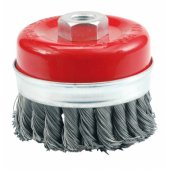Vorel face brush with threaded braided wire 100mm 06976
