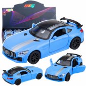 Sportinis automobilis, metalinis, atidaromos durys, šviesos ir garsai, mėlynas, 1:32