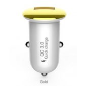 Mushroom series car charger (QC3.0-18W) gold
