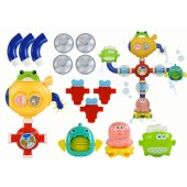 Perpildymo ir vonios vandens žaislas-robotas su siurbtukais