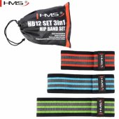 HMS Hip Band HB12 itin didelio pasipriešinimo juosta, įvairiaspalvė, 3 vnt.