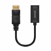 Cable DisplayPort (M) v1.2 - HDMI A (F) v1.4 4K 0.2m Black AK-62