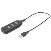 USB 2.0 šakotuvas 4 prievadų juodas