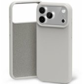 Silikoninis dėklas iPhone 17 Pro Max, pilkas